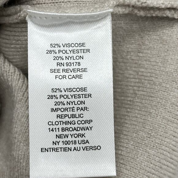 Elie. Elie Tahari Cardigan Womens XL Tan Oatmeal Heather Neutral Cozy Monochrome - Picture 6 of 11